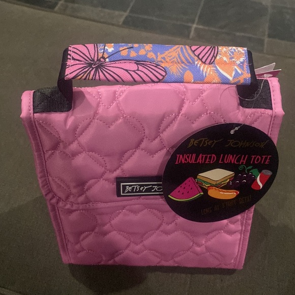 💗🆕BETSEY JOHNSON FLAP LUNCH TOTE🌸 - Picture 5 of 9